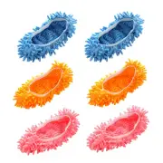 6 Pcs Microfiber Mop Slippers Sweeping Slippers Lazy Floor Slippers