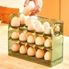 Flippable Egg Holder Placstic Egg Organiser New Egg Tray for Kitchen Storage