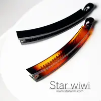 在飛比找PChome24h購物優惠-【Star wiwi】時尚風格造型香蕉夾《2入組》《黑色 /