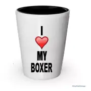 I Love my Boxer Shot glass- Boxer Gifts