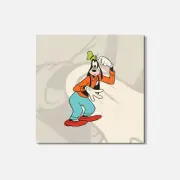 Goofy Cartoon Thinking 4'' X 4'' Square Wooden Coaster