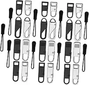 Veemoon 1Set Detachable Zipper Pullers Multi Function Zipper Head Kit for Luggage Jackets Shoes More Durable Repair Accessories with Storage Box
