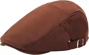 [Tadill] Cabbie Hat Men Flat Cap Ivy Cap Casual 55-59cm Painter Hat Fashion Classic Newsboy Hat Beret Hat for Fishing Driving Traveling, Brown