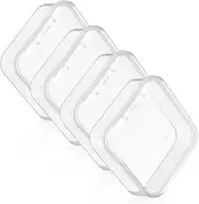 Operitacx 4Pcs Square Storage Boxes with Lid Transparent Containers for Organizing Small Items Beads Coins Jewelry Crafts Compact and Practical Design for Easy Access