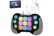 Fast Push and Grip Memory Game Fingertip Toy, Light Up Whack-a-Mole Game Machine Squeeze Sensory Toy, Gift for Boys and Girls