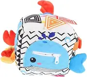 Totority Colorful Baby Activity Blocks Busy Cube Mirror Educational Toys for Toddlers