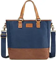 [Montana West] x Lee Waxed Canvas Tote Bag for Women Top-Handle Handbag Shoulder Bag with Adjustable Detachable Wide Strap
