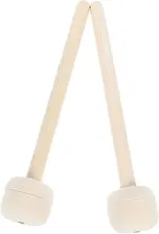 KAILIKETIY 2Pcs Wool Felt Drum Hammer with Wooden Handle Comfortable Percussion Instrument for Bass Drum for Practice Bars Cafes and Concerts