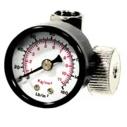 K Tool 89193 In-Line Air Pressure Regulator, with Gauge, 1/4" NPT Threads