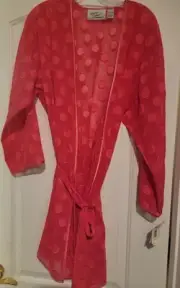 Marilyn Monroe by Warner's Short Robe Polka Dot Sz Medium Large