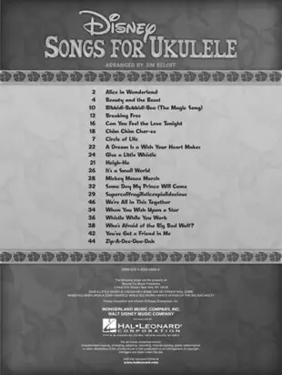 【學興書局】Disney Songs for Ukulele 烏克麗麗迪士尼曲集