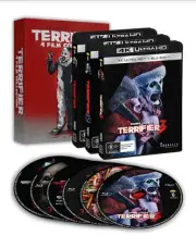 Terrifier 4-Film Collection (4K/Blu-ray, 6-Disc) Umbrella Entertainment New OOP