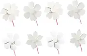 HOOTNEE 8Pcs Blank DIY Drawing Pinwheels for Unfinished Graffiti Paper Windmills Handheld Craft Accessories for Imaginative Play and Creative Projects
