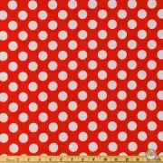 Red White Dots Table Runner Decoration Birthday Party, Wedding, 42”L x 14”W