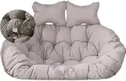 Gray Cushion Hanging Chair Cushion Set Patio Swing Egg Chair Backrest Cushions Hammock Cushions Hanging Chair Mats Garden Balcony Hanging Basket Chair Replacement Cushion.