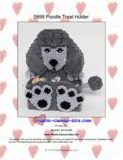Poodle Dog Treat Holder- Plastic Canvas Pattern or Kit