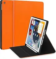 YQMYXG Case for iPad 9th Generation(2021)/ 2020 iPad 8th Generation/ 2019 iPad 7th Generation, [Corner Protection] Multi-Angle Viewing Stand 10.2 Inch iPad Case Covers with Auto Sleep Wake (Orange)