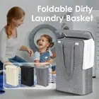 45L Foldable Dirty Laundry Basket with Cover Dust-proof Clothes Trousers Socks