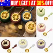 Wax Seal Kit Warmer Melting Spoon Kit Sticks for Sealing Stamp Furnace Tool New