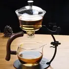 Creative Kungfu Glass Tea Set Drip Pot Tea Maker Semi-Automatic Heat Resistant