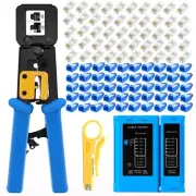 rj45 Crimping Tool for Cat6 Cat5e Cat5, Sturdy Crimper for rj45 rj12/11 Pass-...