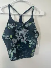 Old Navy Powersoft Blue Floral Powersoft Light Support Built In Bra Size Large