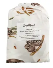 [Snuggle Hunny] Koala Organic Bassinet Sheet and Change Pad Cover in White