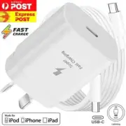 Fast Charger 25W Type C USB Charging Cable Compatible iPhone 16 15 14 Adapter