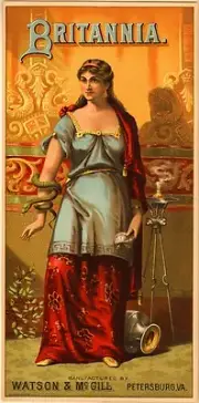 Petersburg, Virginia Brittannia Tobacco Crate Box Label Art Poster Print