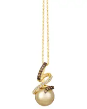 Le Vian 14K 0.26 ct. tw. Diamond 10-11mm Pearl Pendant Necklace