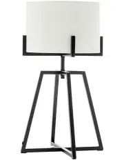 [BR Home] Dimmable Table Desk Lamp with Linen Shade in Matte Black