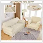 Thick Sofa Cover Spandex Elastic Bubble Material Full Wrapped Skirt Cover
