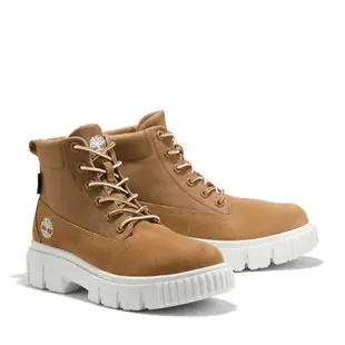 Timberland 男款小麥色GREYFIELD絨面革織物拼接休閒靴|A2M3R231