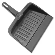 Commercial Products 12.25 Heavy Duty Dust Pan Durable Plastic Charcoal Ideal