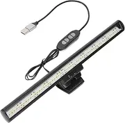 Laptop Monitor Light Bar, Clip On Laptop Light, Eye Caring Screen Lighting, 10 Level Brightness Adjustment Memory Function with Storage Bag for Laptops