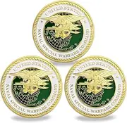 USA Seals Navy Challenge Coin Special Warfare Command Military Naval Coin (Pack of 3)