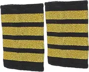 [VANZACK] Epaulettes Shoulder Patch Bar Soft Shoulder Boards for Airline Pilot Uniforms for Boys and Girls