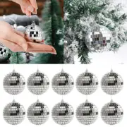 6PCS Small Mirror Ball Baubles Xmas Tree Decor Ornament Home Party Ornament Gift