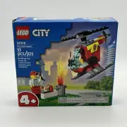 LEGO CITY: Fire Helicopter (60318) Brand New Sealed Damaged Box