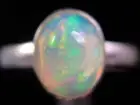 OPAL RING - Sterling Silver, Size 10 - Welo Opal Dainty Ring Jewelry, 49245