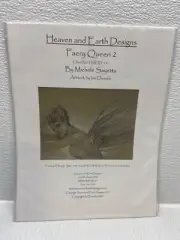 Vtg Heaven And Earth Designs Faery Queen 2 Cross Stitch Single Patterrn Chart