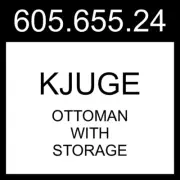 IKEA KJUGE Ottoman With Storage Knisa Medium Blue 605.655.24