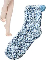 [mercenary] Cute Socks for Teen Girls, Cute Cupcake Present, Warm Winter Cozy Slipper Socks, Funny Sister Girl Plush Socks for Housewarming
