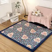 Coral Velvet Area Rugs Play Mat 3cm Extra Thick Large Area Carpet Crawling Nursery Baby Toddler Children Kids Room Non-Slip Yoga Mat Exercise Pads Tatami Mat (Style18, 200 * 200cm)
