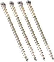 DEARMAMY 4Pcs Double Ended Makeup Brush Versatile Liquid Blending Tool for Contouring Highlighting and Detailing Precision Eyebrow and Concealer Brush for Makeup