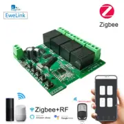 Ewelink 4CH Zigbee Smart Light Switch Module DC 5/12/32V RF433 Receive 10A Relay