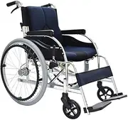 Wheelchair Transport Wheelchair Folding Wheelchair Transport Wheelchair Manual Wheelchair Aluminum Alloy Foldable armrest Pedal with Handbrake Beach Wheelchair