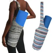 Fashion Yoga Mat Carrier Bag Large Side Pocket Long Strap Tote Fit Most Size Mat