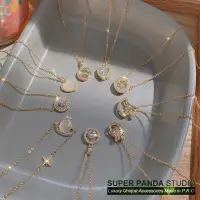 在飛比找蝦皮購物優惠-Super PANDA 鈦鋼配飾高級珍珠吊墜 18K 鍍金首