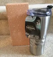 Primula Hot Cold Thermal Triple Layer Copper Tech Tumbler Brushed SS FREE SHIP
